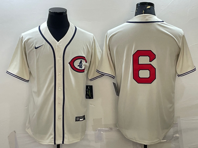 Men's Chicago Cubs #6 Zach McKinstry 2022 Cream Field of Dreams Cool Base Stitched Baseball Jersey Men's Chicago Cubs #6 Zach McKinstry 2022 Cream Field of Dreams Cool Base Stitched Baseball Jersey